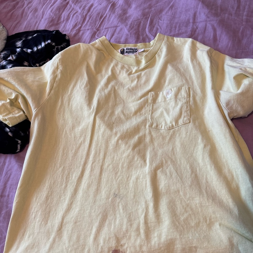 Bape Yellow Short Sleeve Tee